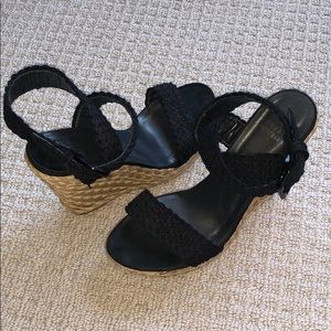 Stuart Weitzman jute wedge sandals